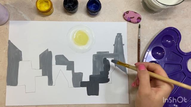 Архітектура сучасного міста. Ритм #образотворче #творчість #малювання #art смотреть онлайн