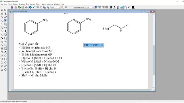 Hướng Dẫn Sử Dụng ChemDraw - Giới Thiệu Về Những Chức Năng Cơ Bản