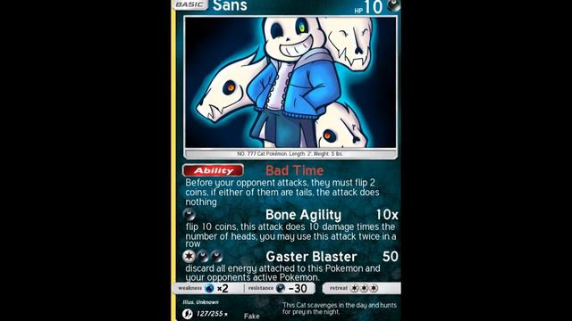 My Custom Pokemon cards (Undertale) смотреть онлайн
