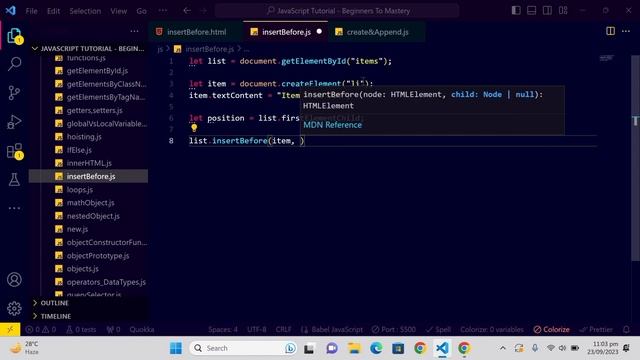 JavaScript DOM Tutorial: Mastering insertBefore() Method | Practical Examples | Hindi/Urdu смотреть онлайн