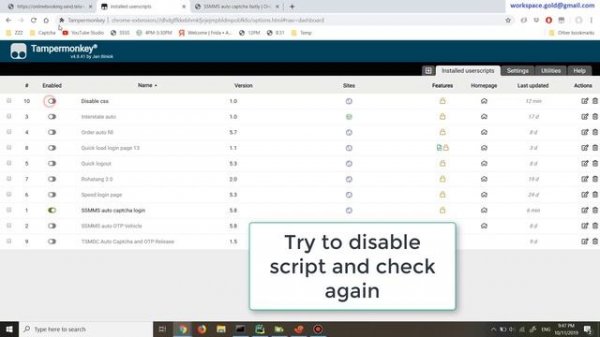 SSMMS SCRIPT SPEED LOGIN PAGE | Disable css style