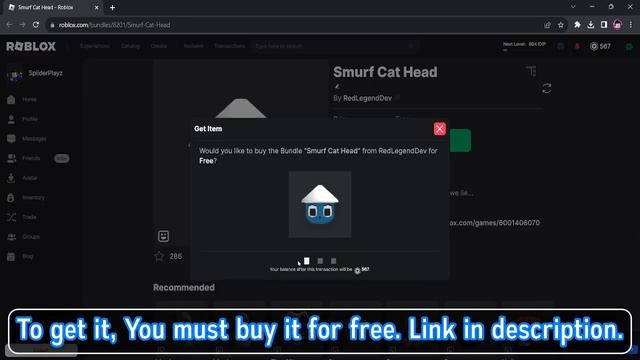 (FREE ITEM / LIMITED TIME ONLY) HOW TO GET THE SMURF CAT HEAD [ROBLOX] смотреть онлайн
