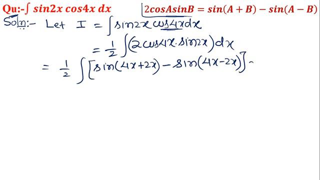 Q18 | Evaluate ∫sin2x cos4x dx | Integration of sin 2x cos 4x dx | Integral of sin 2x cos 4x dx смотреть онлайн