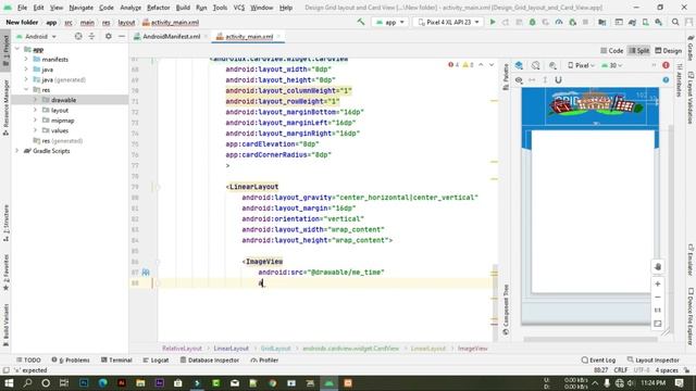 Card Layout (Design) Tutorial with Android studio Grid - Android app Design Tutorial смотреть онлайн
