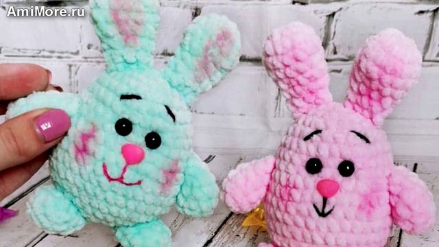 Амигуруми: схема Добрый кролик. Игрушки вязаные крючком - Free crochet patterns. смотреть онлайн
