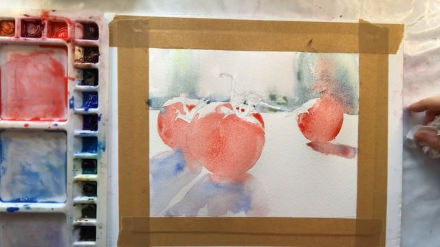 Loose Watercolour Painting Tutorial, Colour Harmony, Complementary Colours смотреть онлайн