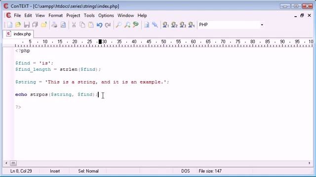 String Functions String Position Part1 in PHP смотреть онлайн