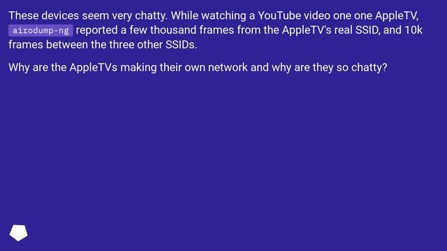 AppleTVs create a chatty alternate WiFi network смотреть онлайн