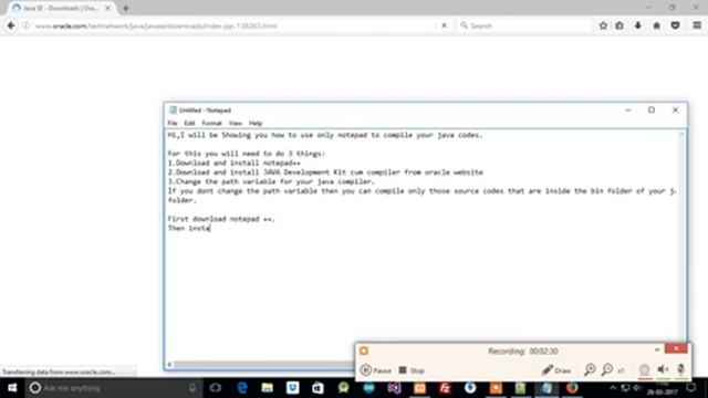 Code in java using Notepad++ and cmd |No IDE смотреть онлайн