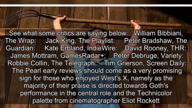 Pearl Early Reviews Praise Mia Goth's X Horror Movie Prequel смотреть онлайн