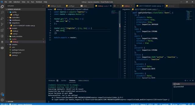 6. EXPRESSJS + SEQUELIZE CLI + MYSQL - Membuat Routing dan Insert Data ke Database смотреть онлайн