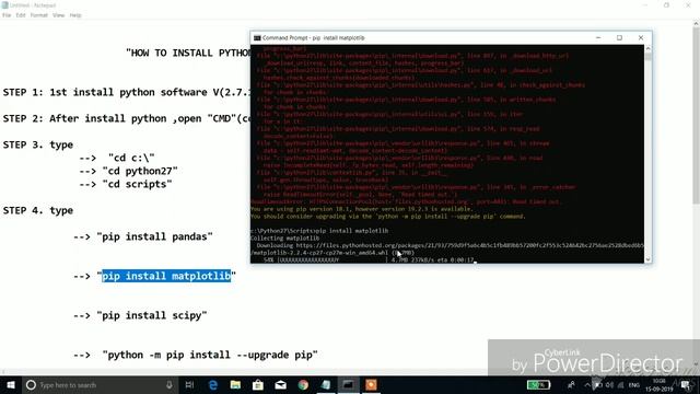 python jupyter-notebook install in command prompt(part -1) смотреть онлайн