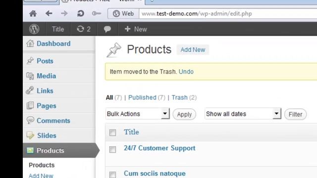 how to delete your product in wordpress template and then how to restore it. смотреть онлайн