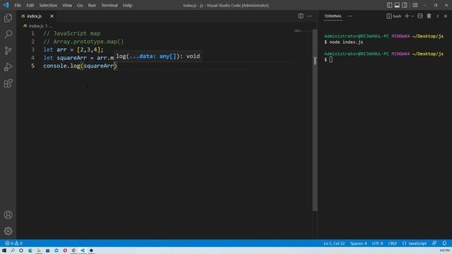 JavaScript map || JavaScript array map смотреть онлайн