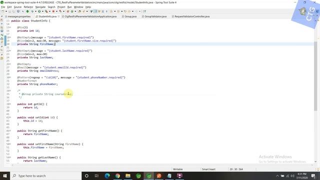 RestAPI Tutorial5 |Bean validation with SpringBoot|Resource Bundle|Rest Webservice|Part2 смотреть онлайн