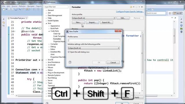 How to control the formatter in eclipse (@formatter:off @formatter:on) смотреть онлайн