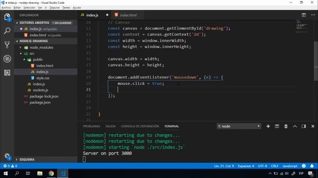 Dibujando con Nodejs, Socket.io y HTML5 Canvas смотреть онлайн