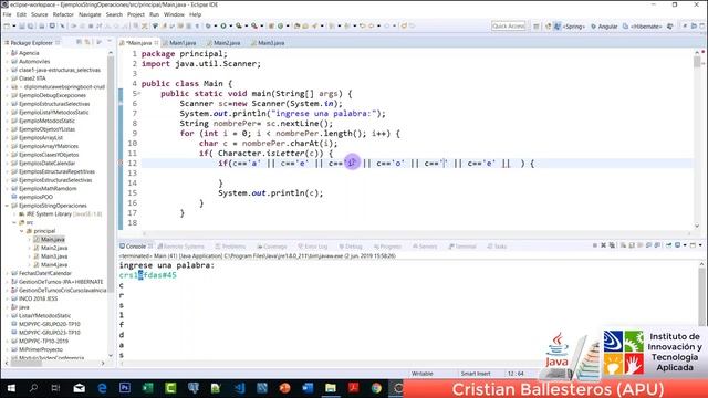 Clase String y sus metodos en JAVA EJEMPLOS PRACTICA PARTE 6/6 смотреть онлайн