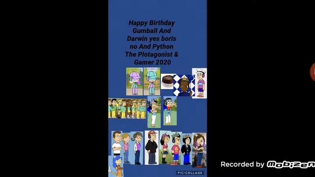 Happy Birthday Gumball And Darwin yes boris no And Python The Plotagonist & Gamer 2020 смотреть онлайн
