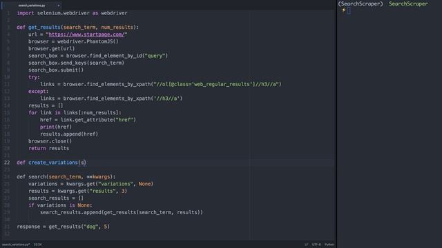 Iterating Over Search Term Variations in Python смотреть онлайн