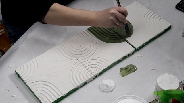 (105) Gorgeous DIY Texture Wall Art with Green and White, How to Make Your Own Wall Art смотреть онлайн