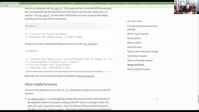 usethis docs: GitHub and Pull Requests (pkgcreationdocs01) смотреть онлайн