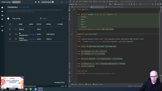 [Kurs Dockera] NGINX + MySQL + PHP (Laravel) w docker-compose #15 смотреть онлайн