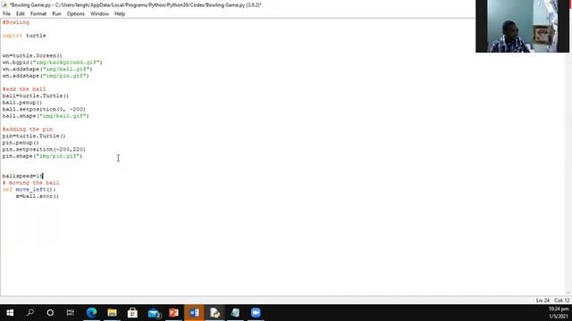 Creating a Bowling Game in Python - Part 2 (Adding keyboard listener) смотреть онлайн