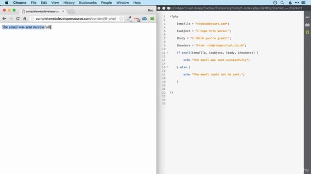 PHP Lesson 9 Sending An Email With PHP смотреть онлайн