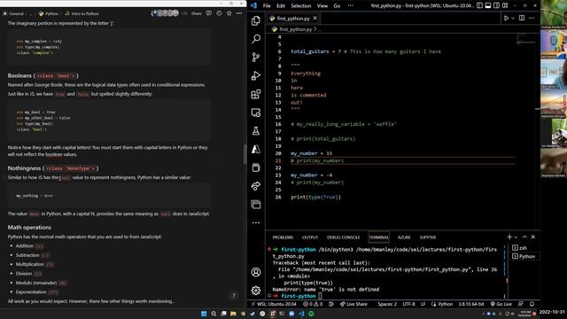 Intro to Python and Data Types смотреть онлайн