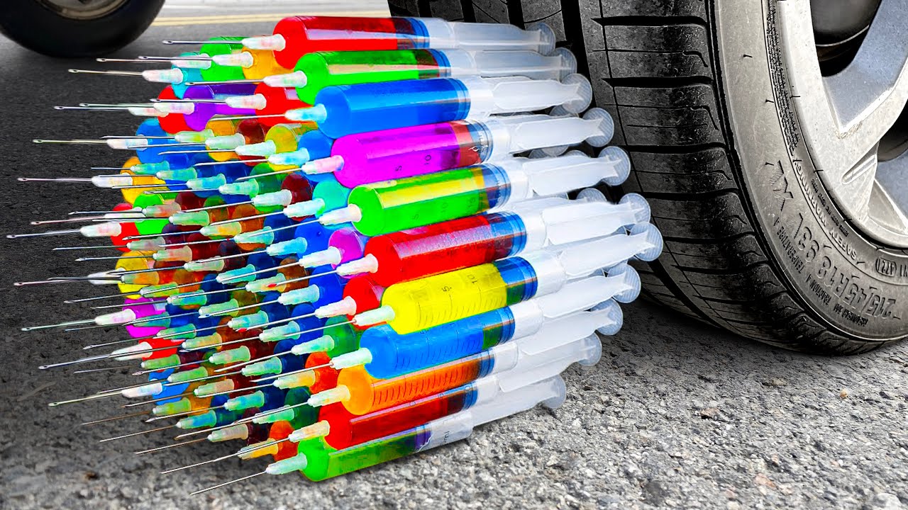 Машина Давит Предметы под Колесом АСМР МАШИНА