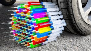 Машина Давит Предметы под Колесом АСМР МАШИНА