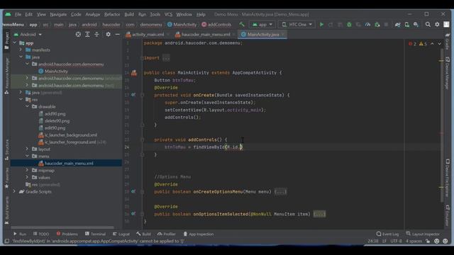 How to create option menu, popup menu, context menu in Android Studio | HauCoder смотреть онлайн