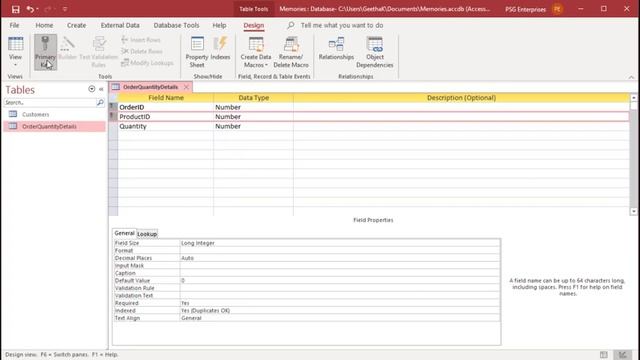 How to Create a Composite Primary Key in MS Access Table - Office 365 смотреть онлайн