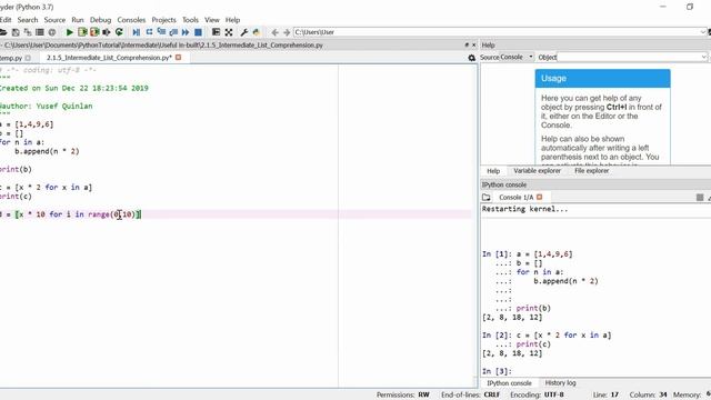 PythonTutorial 2.1.5 Intermediate List Comprehension смотреть онлайн