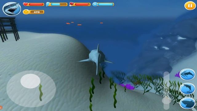??Shark Survival Simulator 3D-Симулятор выживания акулы-By Wild Animals Life-Android смотреть онлайн