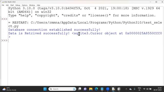 SQLite CRUD Operations in Python | Retrieval (Selection) of the Data #sqlite3 #sqlite #python #rdbm смотреть онлайн