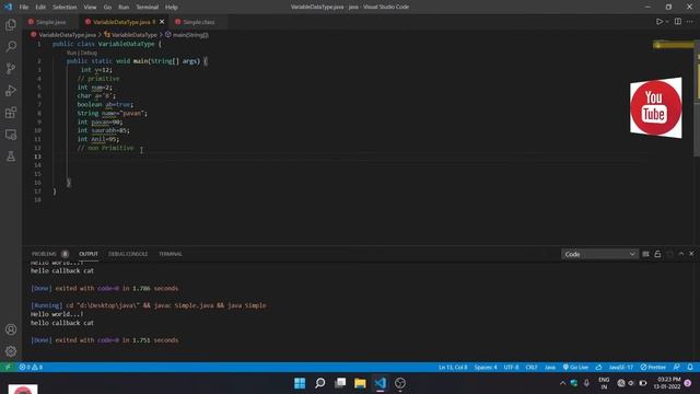 Java Tutorial: Variables and Data Types in Java Programming( मराठीमध्ये Must Watch )#3 смотреть онлайн