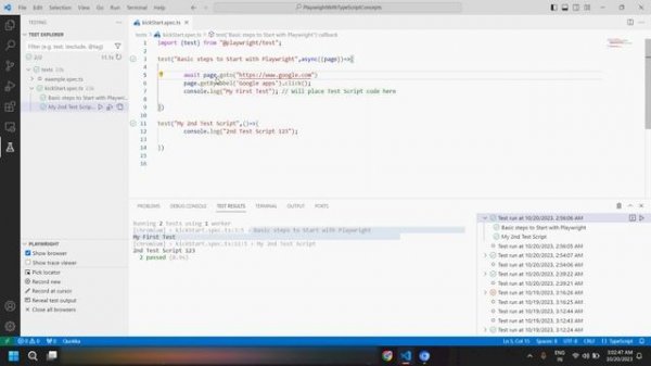 Playwright (TypeScript) | async / await in JavaScript / Type Script & Page fixture in Playwright