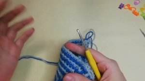Мозаичное вязание. Носки крючком от мыска.