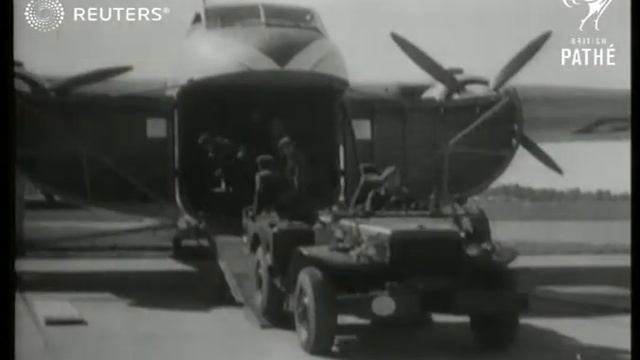 Demonstration Of Cargo Plane 'Bristol Freighter' (1946)