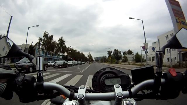 Yamaha FZ6 0-100 Acceleration Go Pro HD смотреть онлайн