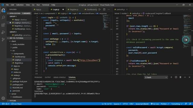 Learn JWT with the PERN stack by building a Registration/Login system Part 2 смотреть онлайн