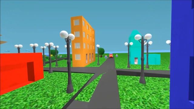 3D модель улицы с парком. Blender смотреть онлайн