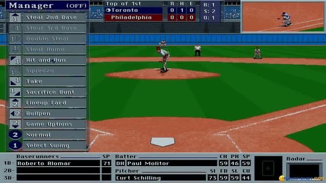 Front Page Sports: Baseball Pro '95 gameplay (PC Game, 1992) смотреть онлайн