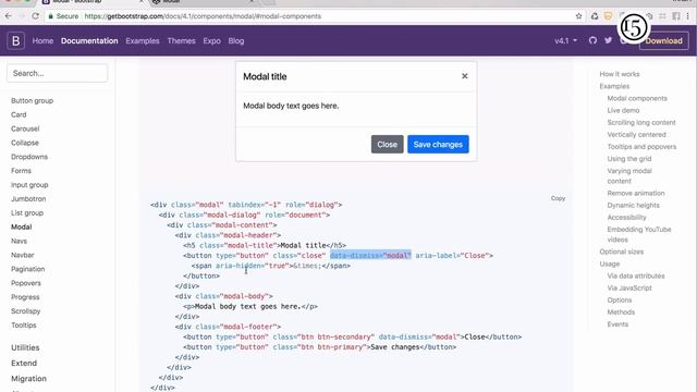 Bootstrap 4 - Modal смотреть онлайн