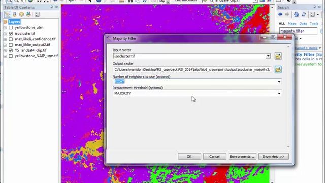 Post-classification Smoothing In ArcMAP (L5, V14)