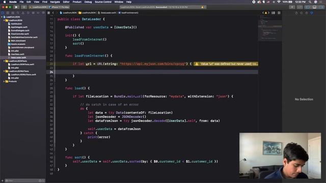 Loading JSON Data Into Your App #2 - JSON From the Internet | Swift 5 in Xcode 11 смотреть онлайн