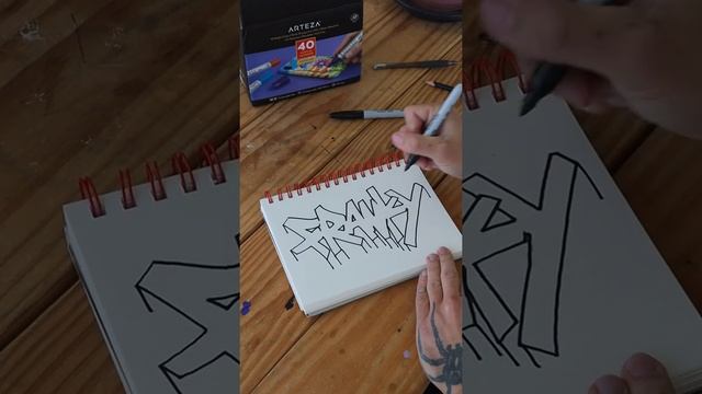How to Paint your Name in Graffiti Letters using Marker Tutorial (Fixed) смотреть онлайн