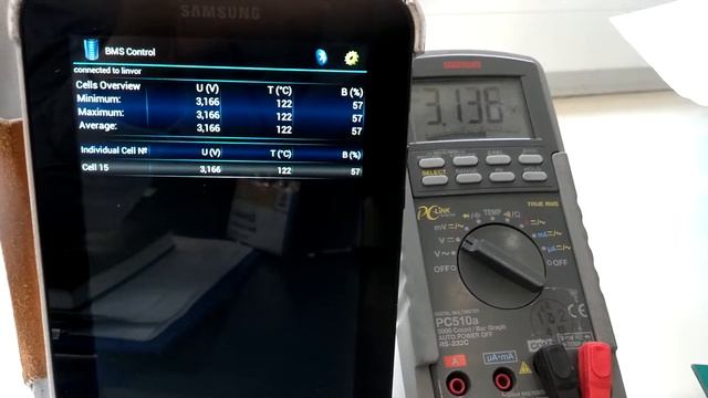 работа BMS Kh, UA v1.4 для LiFePo4 G-Power, с по BMS control v1.2.apk для Android (2013/11/22 13:45 смотреть онлайн
